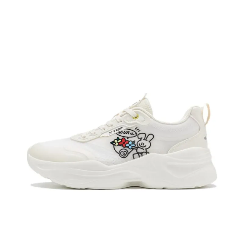 AGAHO x XTEP Mu Xing Anti Slip And Wear Resistant Breathable Low Top Sports Casual Shoes Women's Sail White-0