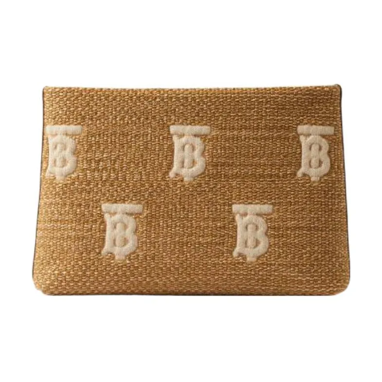 Burberry Raffia Clutch Women's Natural/Beige-2
