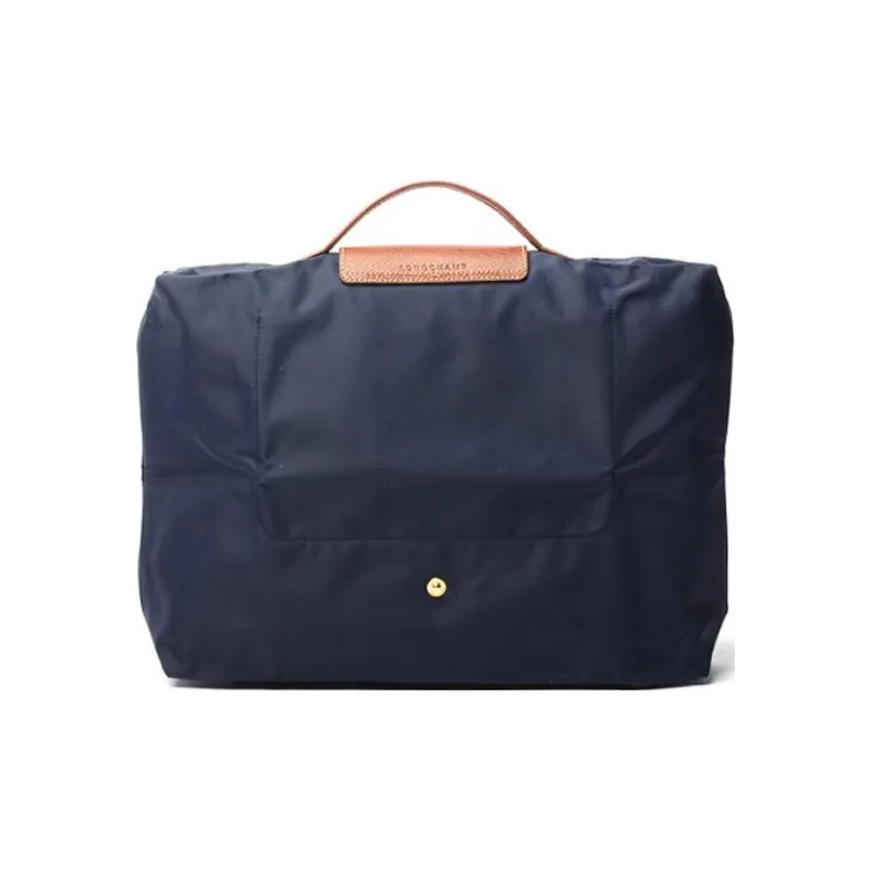 LONGCHAMP Le Pliage Recycled Canvas With Leather Trim Canvas Bag, Handbag, Briefcase Trumpets Men's Navy Blue-3