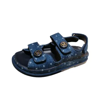 CHANEL Beach Sandals Women's Blue