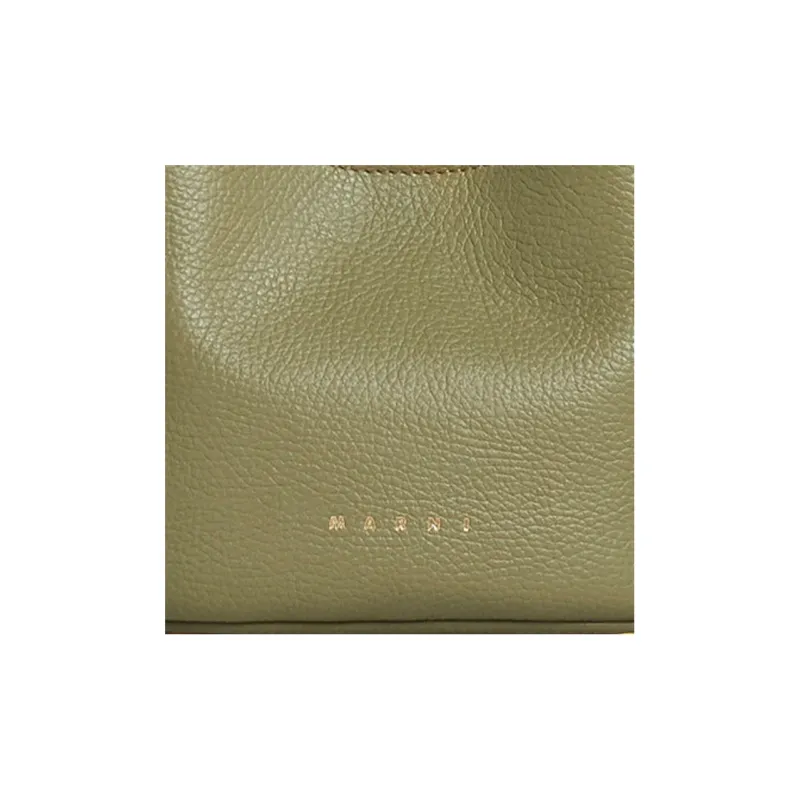 MARNI Venice Calfskin Bucket Bags Shoulder Bag Crossbody Bag Handbag Mini Women's Green-5