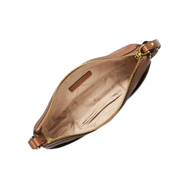 MICHAEL KORS Leather Crescent Bag, Shoulder Bag Trumpets Women's Leather Brown-4