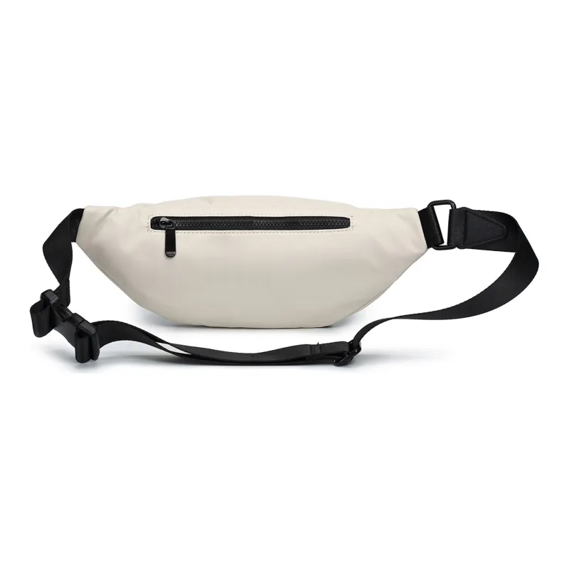 Slazenger Nylon Fabric Shoulder Bag Crossbody Bag Sling Bag Fanny Pack Unisex Ecru/Black/Khaki-3