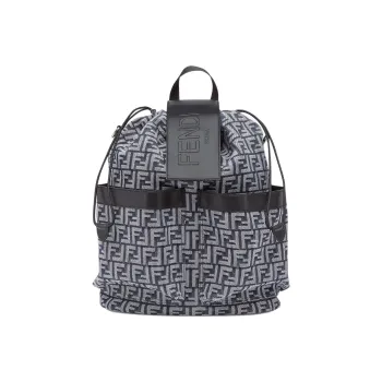 FENDI Cotton With Calfskin Backpack Regular Men's Black