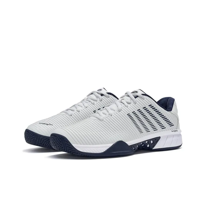 KSWISS Shock Absorbers With Slip Resistant Features Low Top Tennis Shoes Men's White Gray Blue-2