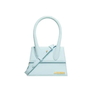 Jacquemus Cow Leather Shoulder Bag Crossbody Bag Handbag Women's Light Blue