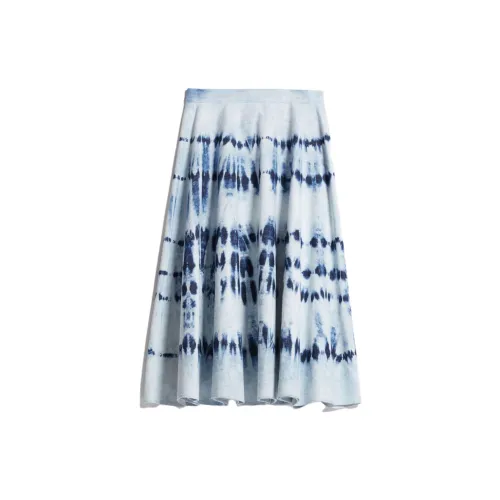 WEEKEND MaxMara Casual Long Skirts Women's Light Blue