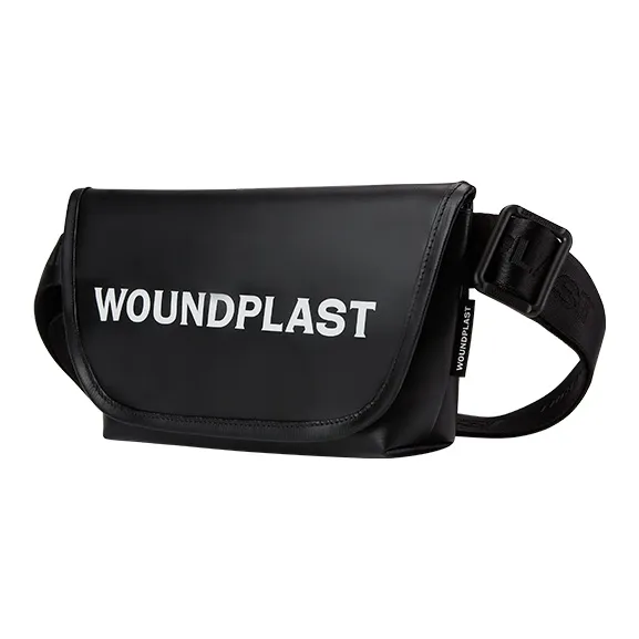 WPT PVC Leather Commute Crossbody Bag Small Size Unisex Black-2
