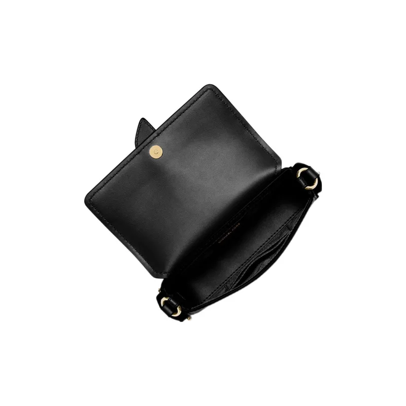 MICHAEL KORS Greenwich Split Cow Leather Baguette Bag, Shoulder Bag, Crossbody Bag Extra Small Women's Black-2