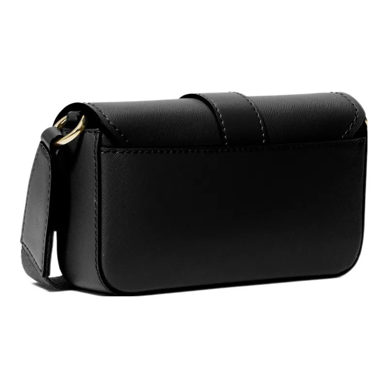 MICHAEL KORS Greenwich Split Cow Leather Baguette Bag, Shoulder Bag, Crossbody Bag Extra Small Women's Black-1