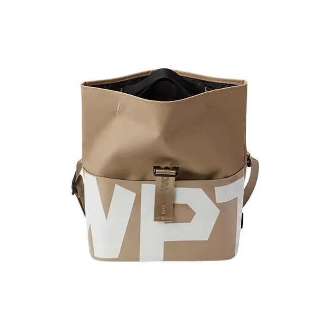 WPT PVC Messenger Bag Commute Shoulder Bag Crossbody Bag Large Size Unisex Black-7