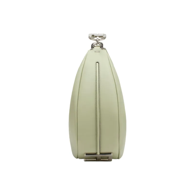 FENDI Fendigraphy Cow Leather Crescent Bag Handbag, Shoulder Bag Women's Light Green-3