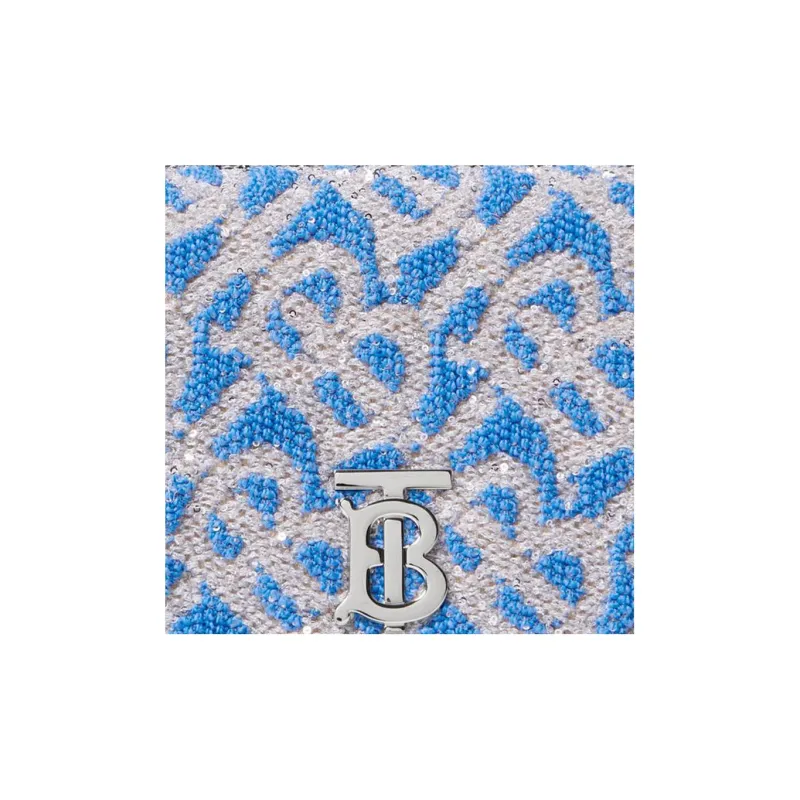 Burberry Lola Bag Cow Leather Shoulder Bag, Crossbody Bag Small Size Women's Blue-3