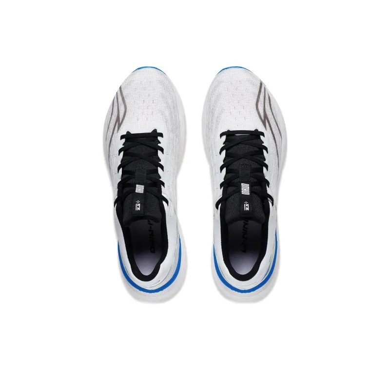 LiNing Light And Shadow Element Anti Slip And Wear Resistant Breathable Low Top Running Shoes Men's White Black Blue-3