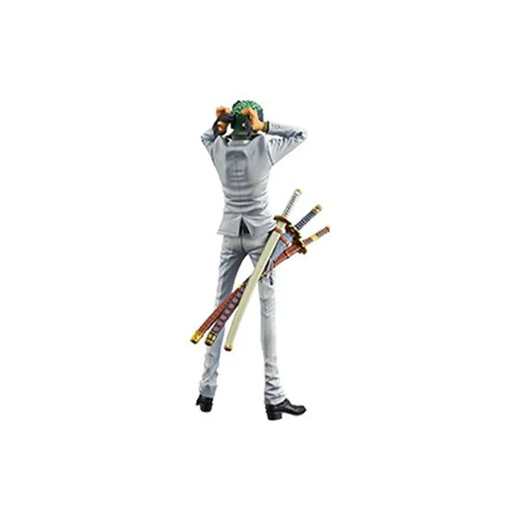 BANPRESTO Roronoa Zoro Glass Factory King Of Artist One Piece Roroya Zoro White Ver. Scale Figures 26cm-3