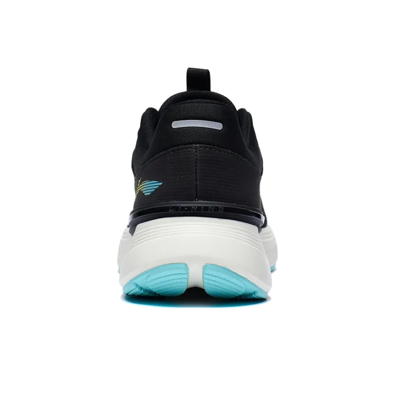 LiNing Light And Shadow Element Anti Slip And Wear Resistant Breathable Low Top Running Shoes Men's Black Cyan-5