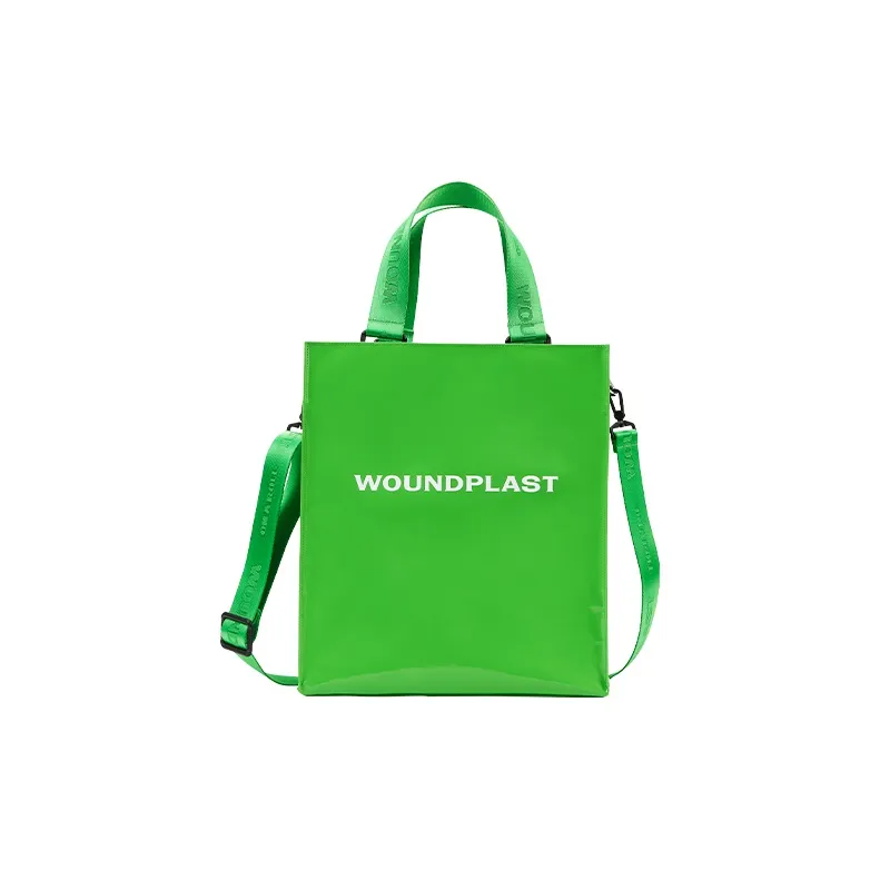 WPT PVC Totes Handbags Large Size Unisex Black-16