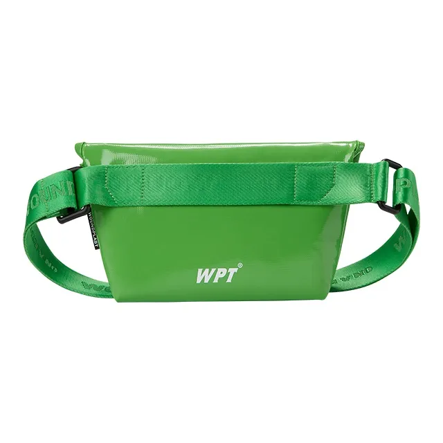 WPT PVC Leather Commute Crossbody Bag Small Size Unisex Black-19