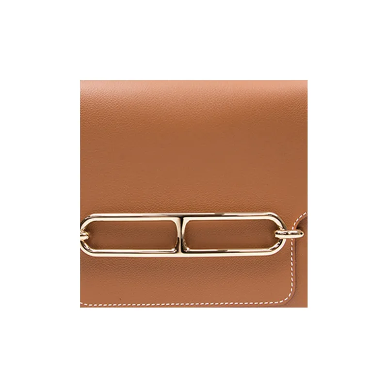 HERMES Roulis Evercolor Calfskin Pig Nose Crossbody Bag, Shoulder Bag Women's 37 Gold-4
