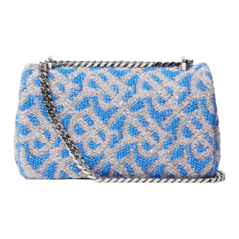 Burberry Lola Bag Cow Leather Shoulder Bag, Crossbody Bag Small Size Women's Blue-2