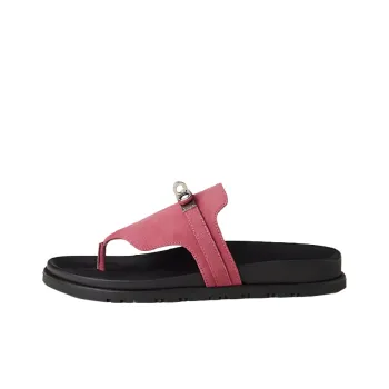 HERMES Kelly Flip Flops Women's Rose Pink