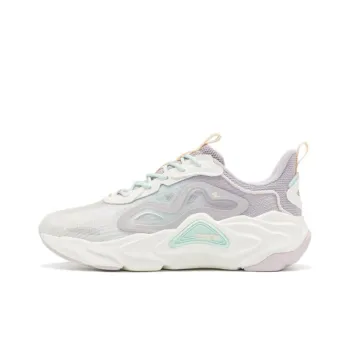 XTEP Yuno Yunye Anti Slip Wear Resistant Low Top Sports Casual Shoes Women's White Gray Green