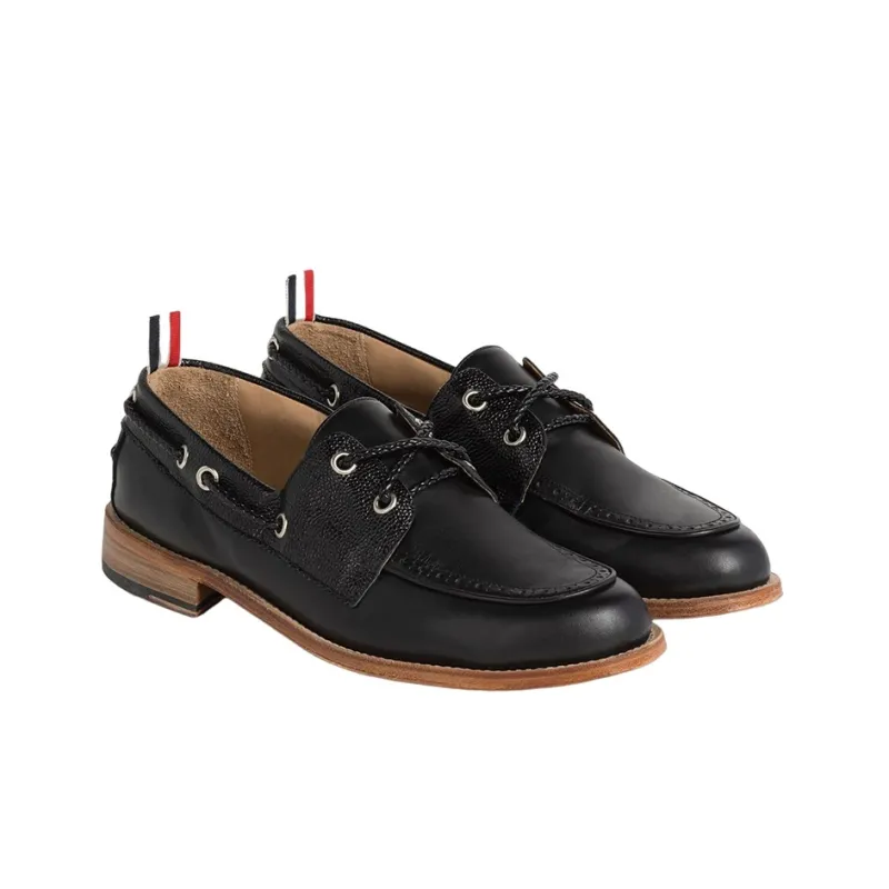 THOM BROWNE Lace Up Boat Shoes-2