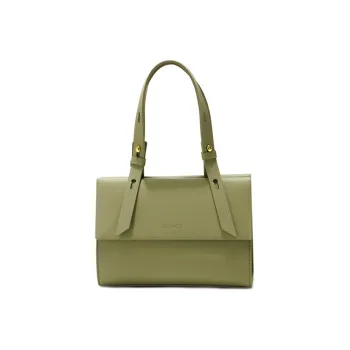 GXFMOD Cow Leather Baguette Shoulder Bag, Crossbody Bag Medium Size Women's Mint Green Pink Silent White