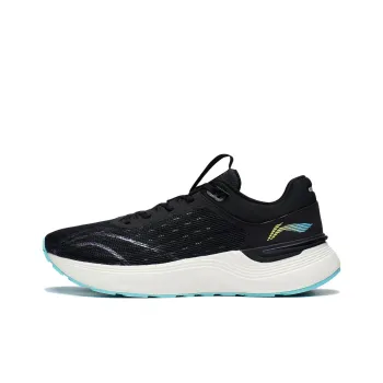 LiNing Light And Shadow Element Anti Slip And Wear Resistant Breathable Low Top Running Shoes Men's Black Cyan