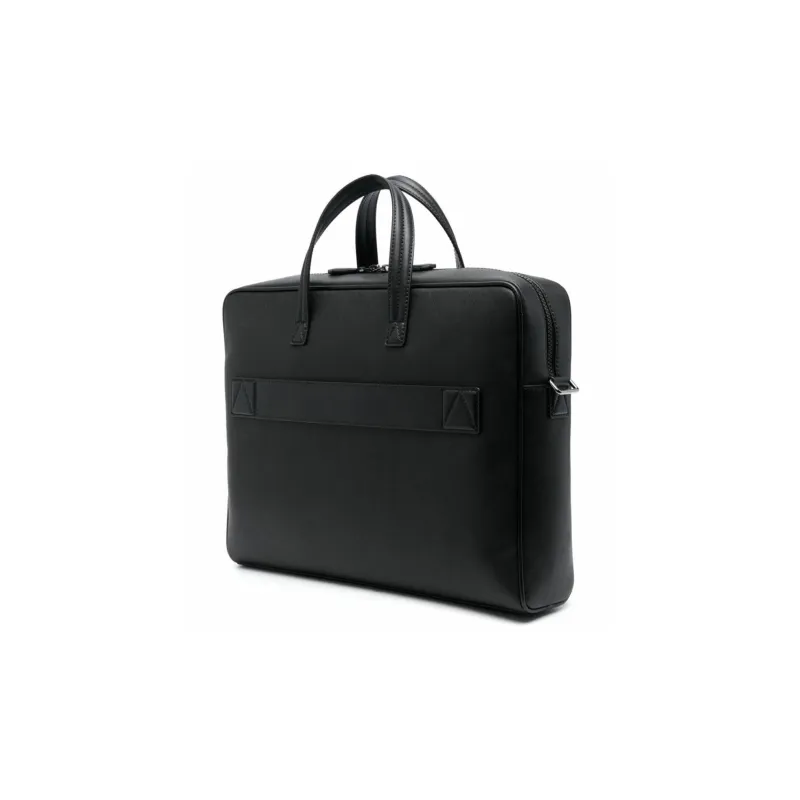 BALLY Calfskin Briefcase, Shoulder Bag, Crossbody Bag, Handbag Regular Men's Black-1
