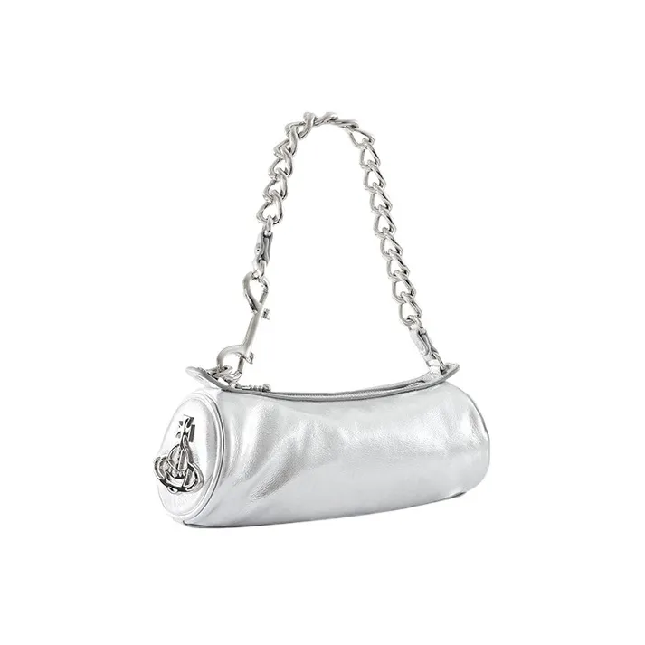 Vivienne Westwood Polyester Cylinder Bag Handbag, Shoulder Bag Women's Silver-1