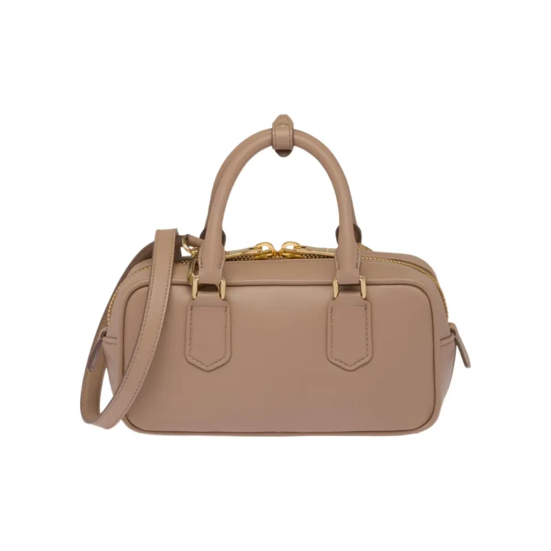MIU MIU Leather Shoulder Bag, Crossbody Bag, Handbag Women's Cameo Brown-2