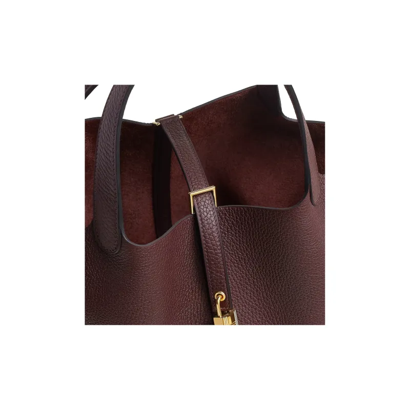 HERMES Cow Leather Bucket Bag Handbag Women's 0G Rouge Sellier Saddle Red-3