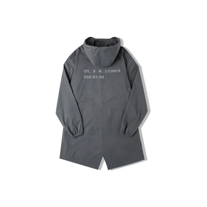 MADEN Trench Coat Men's Blue Gray-1