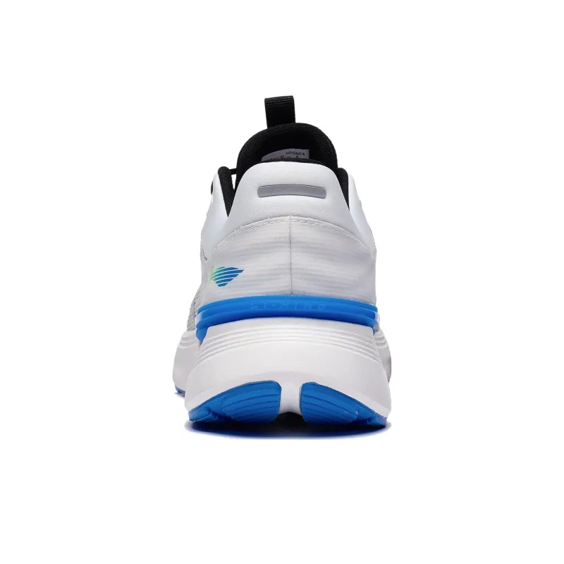 LiNing Light And Shadow Element Anti Slip And Wear Resistant Breathable Low Top Running Shoes Men's White Black Blue-5