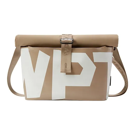 WPT PVC Messenger Bag Commute Shoulder Bag Crossbody Bag Large Size Unisex Black-6