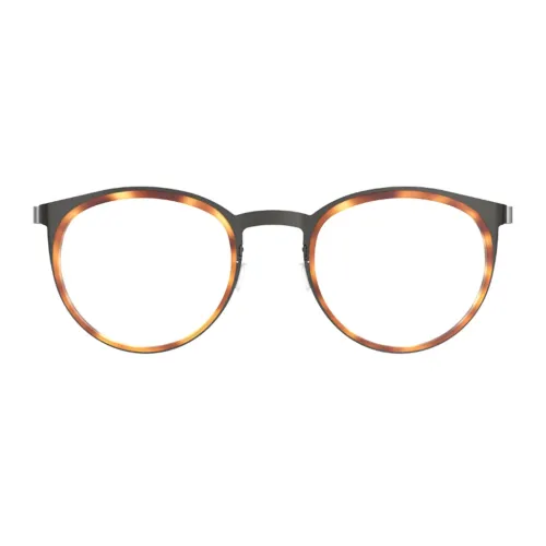 LINDBERG Irregular Shape Eyeglass Frames Unisex Gold