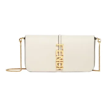 FENDI Fendigraphy Leather Wallet Women's White