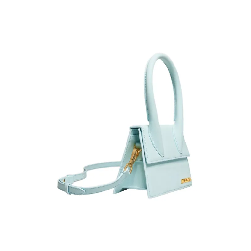 Jacquemus Cow Leather Shoulder Bag Crossbody Bag Handbag Women's Light Blue-2