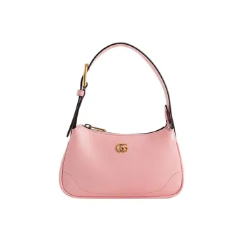 GUCCI Aphrodite Leather Shoulder Bag Mahjong Handbags Shoulder Bags Women's Light Pink
