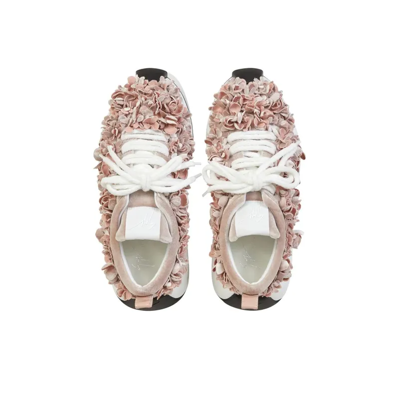 Giuseppe Zanotti/GZ Fero Cushioned Wear Resistant Lightweight Warm Low Top Casual Shoes Women's Gray Pink-3