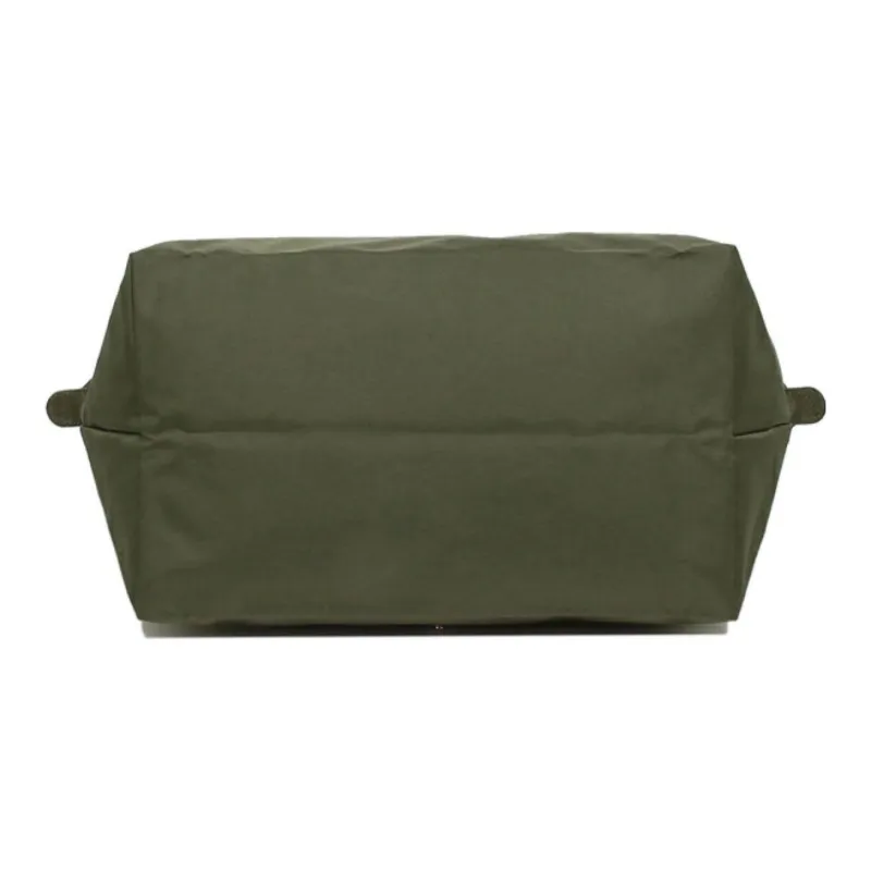 LONGCHAMP Fabric Shopping Bag Dumpling Bag One Shoulder Handbag Large Size Women's Fir Green Color-3