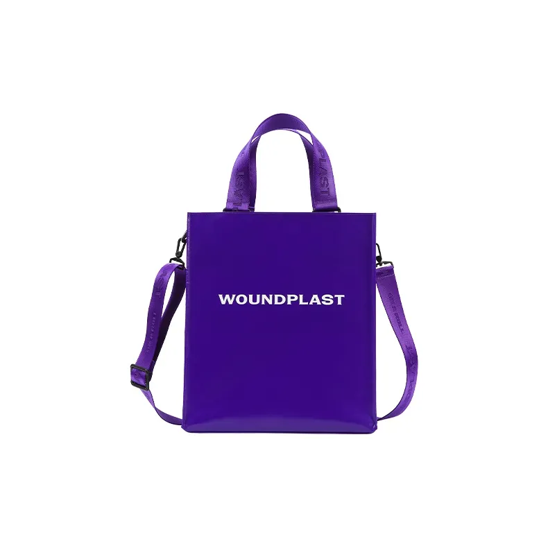 WPT PVC Totes Handbags Large Size Unisex Black-21
