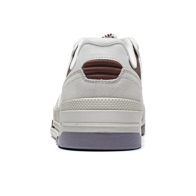 LiNing Journey 1.5 Anti Slip Wear Resistant Low Top Skateboard Shoes Men's White Gray Umber-4