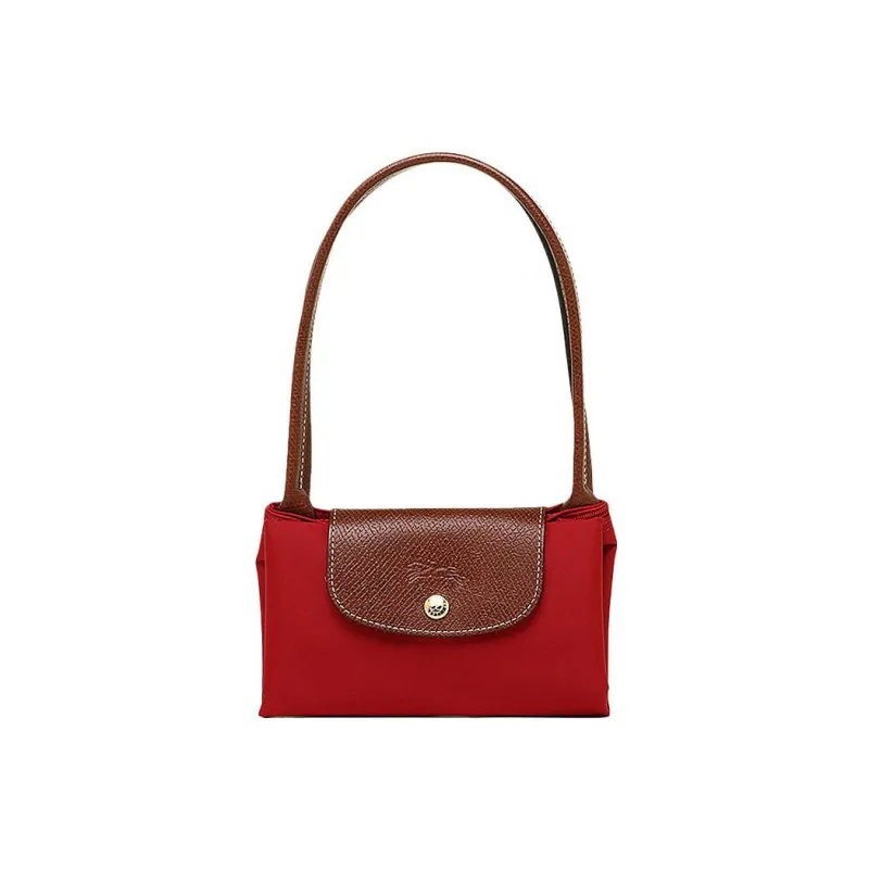 LONGCHAMP Le Pliage Canvas Bag, Dumpling Bag, Shoulder Bag Trumpets Women's Red-3