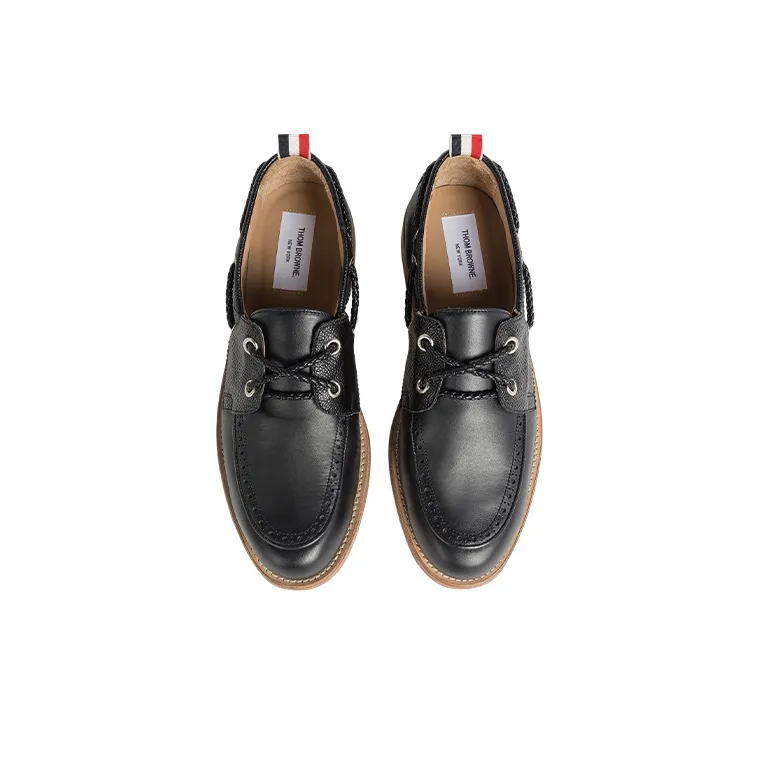 THOM BROWNE Lace Up Boat Shoes-3