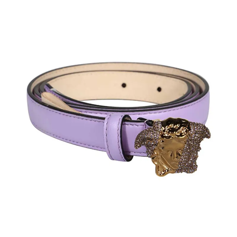 VERSACE Leather Belts Women's Purple-0
