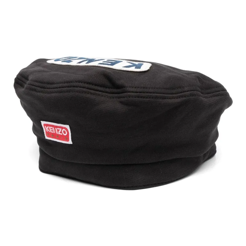 KENZO Logo-patch Cotton Beret-0