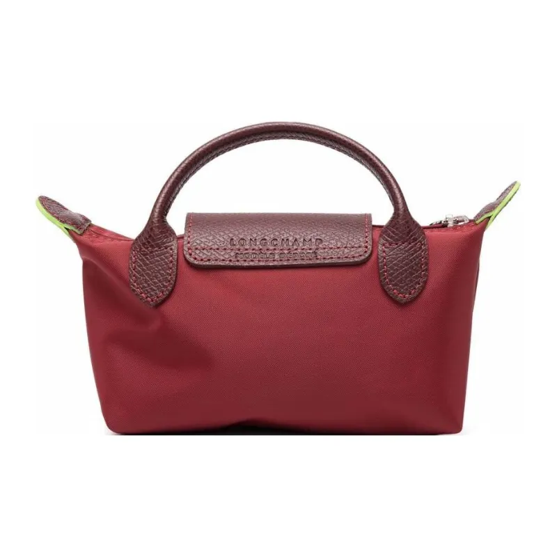 LONGCHAMP Le Pliage Green Canvas Dumpling Bag Canvas Bag Handbag Clutch Women's Maroon-2
