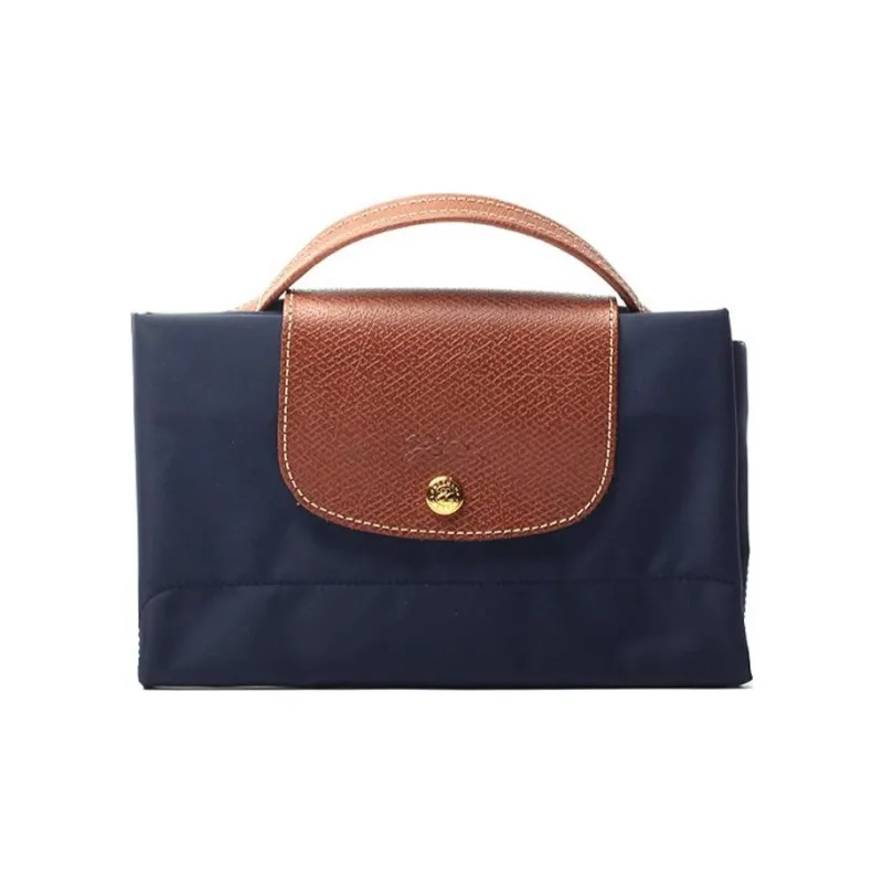 LONGCHAMP Le Pliage Recycled Canvas With Leather Trim Canvas Bag, Handbag, Briefcase Trumpets Men's Navy Blue-4